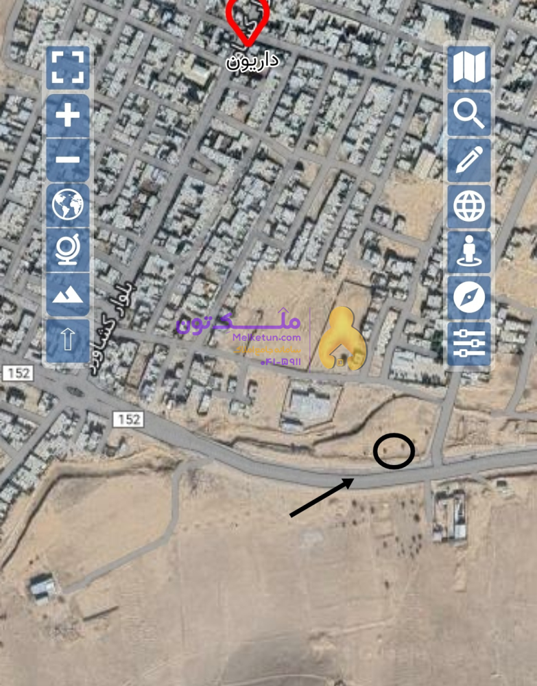زمین 300 متر بر رو بلوار اصلی داریون با مجوز