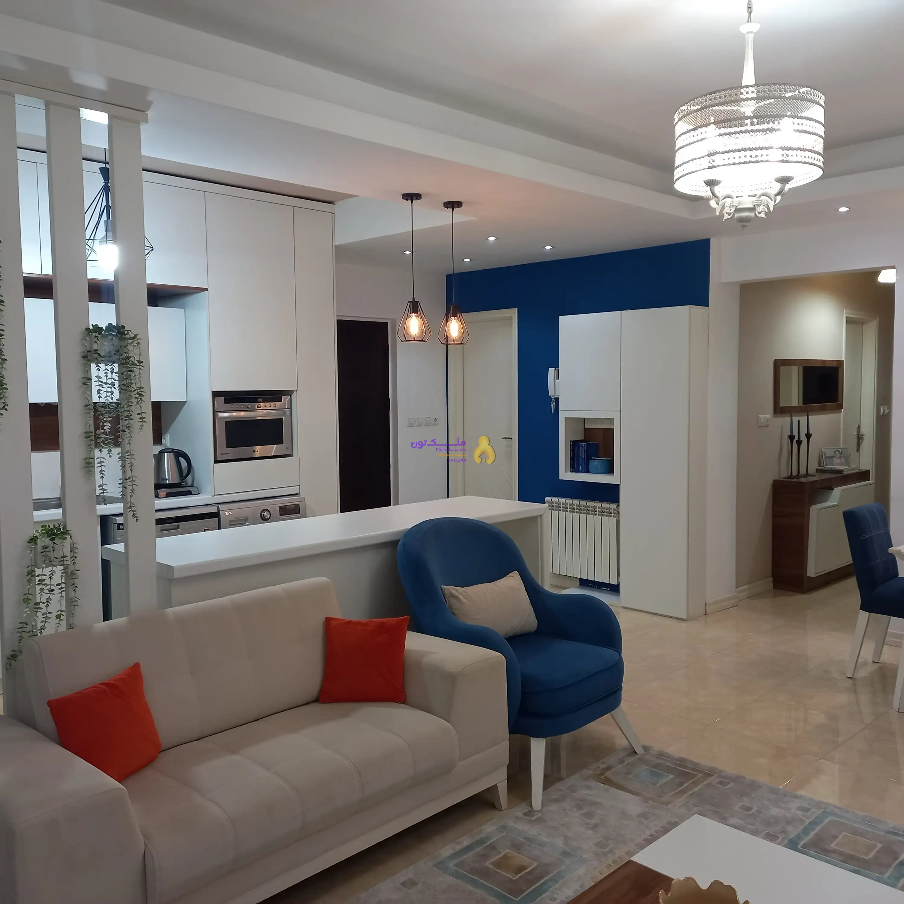 فروش آپارتمان 82 متری دیزاین شده با ویو دریا ، مبله